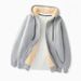 Winter New Lamb Fleece Warm Men's Sweater Cardigan Hooded Zipper Versatile Fleece Thickened Jacket_viptrois.com