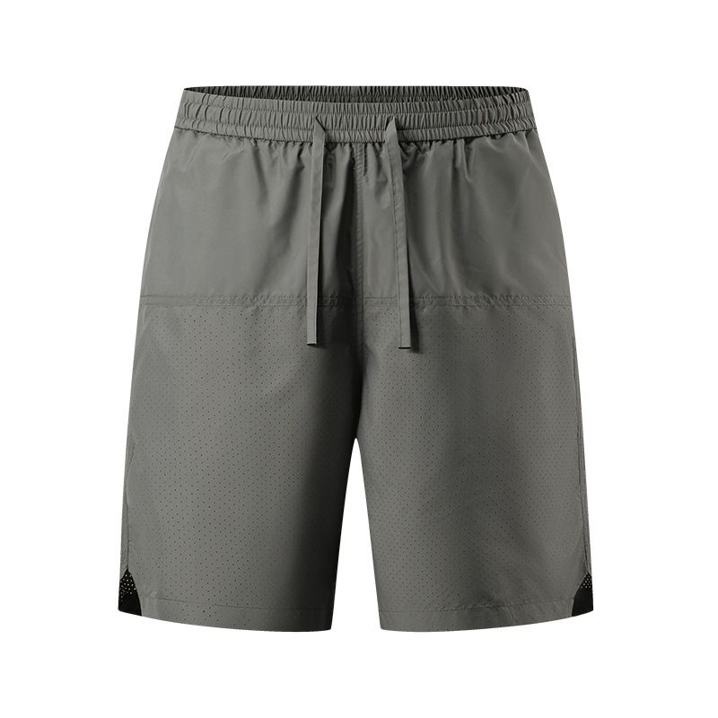 Men's Mesh Shorts Quick Drying Casual Five Point Pants With Belt Lining Versatile Drawstring Sports Cross Border Summer Loose Fit_viptrois.com