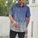 Men's Clothing Short Sleeved Shirt Casual Shirt Four Sided Stretch Light Changing Printed Shirt_viptrois.com