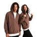 "Men's Zip-Up Fleece Hoodie – 52% Cotton Slim Fit Pullover With Ribbed Hem (Black, Customizable)"_viptrois.com