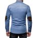 Men's clothing washed long sleeve denim shirt Youth fashion casual simple shirt_viptrois.com