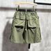 Men's Clothing Retro Workwear Shorts Summer High Street Fashion Brand With Large Pockets Embroidered Loose Casual Shorts_viptrois.com