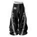 Men's Clothing Street Style Unisex Double Waist Design Loose Large Size Three Dimensional Printed Casual Pants_viptrois.com