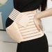 Pregnant women's abdominal care belt three-piece set elastic breathable adjustable waist support prenatal pessary_viptrois.com