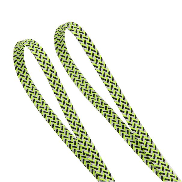 Flat Tri-color Long Striped Polyester Shoelaces 7mm Wide_viptrois.com