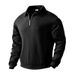 European American Spring And Autumn New Men's Short Long Sleeve Tops Half Zip Jacquard Turn-down Collar Sweatshirt_viptrois.com