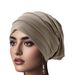 Satin-Lined Pleated Pile Nightcap – Women's Confinement Turban Hat For Comfort & Style_viptrois.com