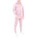 Men's Clothing Unisex Zip-Up Hoodie & Jogger Set - Trendy Casual Outfit In Blossom Pink, Custom Logo Option, Winter Warmth, Polyester Blend_viptrois.com