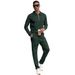 Men's Clothing New Men's Jacquard Long Sleeved Trousers Two Piece Suit Fashion Casual Sports Solid Color Suit Men's Clothing_viptrois.com