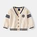 kids'clothing Boy's sweater cardigan baby V-neck embroidered children's top_viptrois.com