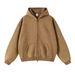 Men's Clothing Vintage Wax-Dye Fleece Hoodie – Oversized Streetwear Jacket With Dual-Zip Closure, 360g Cotton Blend, Wax-Resist Wash & Distressed_viptrois.com