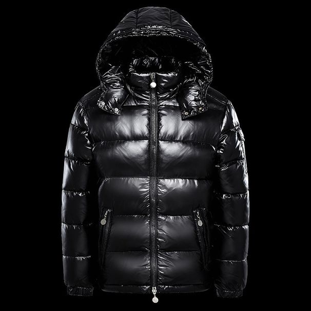 Unisex Black Shiny Puffer Jacket With Hood - Fleece Lined, Thickened, Oversized Fit For Men & Women_viptrois.com