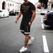 Men's Summer Trendy T-Shirt And Beach Shorts Set 3D Digital Printing Short Sleeved Casual Wear for Men_viptrois.com