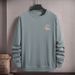 Men's Clothing Plus Size Casual Loose Fat Guy Trendy Printed Bottoming Shirt_viptrois.com