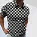 2025 Summer New Men's Clothing Casual Fashion Printed Men Polo Shirts Turn-down Collar Zipper Design Short Sleeve Tops_viptrois.com