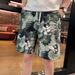 Summer Print Men's Shorts Trendy Design Loose Fit Versatile Sporty And Casual Four Quarter Length Pants_viptrois.com