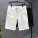 Men's Clothing Super Men's Denim Shorts Summer Thin Style New Summer Men's White Five Point Jeans_viptrois.com