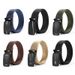 Men's Belts Men's Leather Belt Wholesale Acrylic Toothless Automatic Buckle Canvas Belt Nylon Casual Braided Pants Belt_viptrois.com