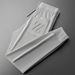Men's Clothing Casual Pants Men Thin Knitted Embroidery Pressed Glue Three Dimensional Fashion Trend All Match Men's Sports Slim Fit Sweatpants_viptrois.com