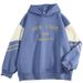 American Style Color Block Sweatshirt Couple Loose Fit NEW YORK 1898 Pullover Outerwear Cool Top_viptrois.com