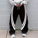 Men's Clothing New Fashion Brand Fashion Stripes Simple Slightly Elastic Fabric Flared Pants Fashionable And Versatile_viptrois.com