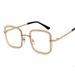 Fashion Sunglasses Ocean Lens Gradient Sunglasses Full Frame Square Frame Twisted Mirror Metal Sunglasses_viptrois.com