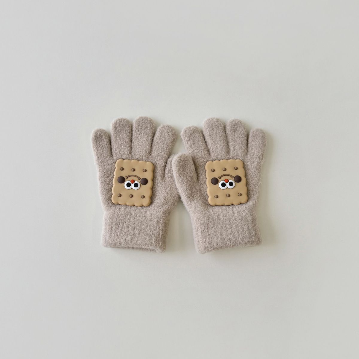 Children's gloves cute boy Instagram knitted warm baby five fingers_viptrois.com