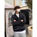 Pi Shuai Half Zipper Hoodie Men's Autumn and Winter Collection New Street Simple Solid Color Basic Edition Hoodie Long Sleeve Top_viptrois.com
