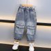 A8006 Blue Princess Pants Basic Style New Children's Miscellaneous European And American Jeans_viptrois.com