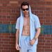 Men's Clothing Summer Men's Return To The Palace Map Hooded Zipper Cardigan Outdoor Leisure Short Sleeved Men's Jacket_viptrois.com