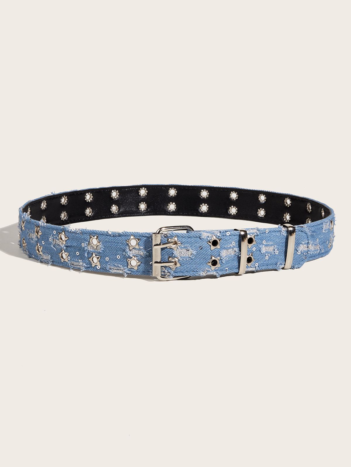 Punk Style Star Double-Breasted Korean Version Jeans Fashion Decorative Chicken Eye Belt_viptrois.com