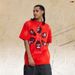 American Street Style Spray-painted Pure Cotton Vintage Print Men's Loose Casual Short-sleeve Shirt_viptrois.com