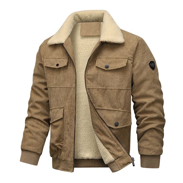 Men's Clothing New Style Jacket For Men, Popular Cotton Jacket For Men, Plus Velvet, Warm And Fashionable Lambskin Winter Fashion Jacket, Cross Border_viptrois.com