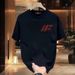 Men's Clothing Short Sleeved T Shirt Men's Fashion Brand Summer Loose Five Point Sleeves New Style Internet Celebrity Trend Ins Simple Printed Tops_viptrois.com
