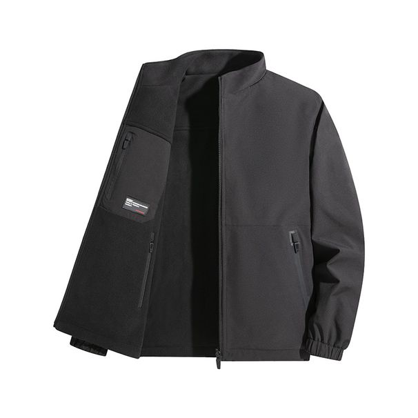 Reversible Thickened Velvet Jacket For Men - Double-Sided Outdoor Coat With White Duck Down (M-8XL) - Black/Grey/Orange/Army Green_viptrois.com