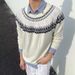 Retro Men's Base Shirt, Round Neck, Lazy And Slim Fit, Casual Long Sleeved Knit Shirt_viptrois.com