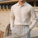 Men's Clothing Autumn And Winter Thick Warm Sweater Loose Casual Lapel Polo Shirt All Match Slim Pullover Bottoming Sweater_viptrois.com