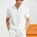 Men's Business Casual Lapel Polo Shirt White Summer Ice Silk Breathable Knit Short Sleeve T-Shirt_viptrois.com