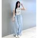 Women's Loose Fit Cargo Pants - Streetwear High Waist Straight Leg Trousers, Cleanfit Aesthetic, Stretch Polyester, Hip Hop Casual_viptrois.com