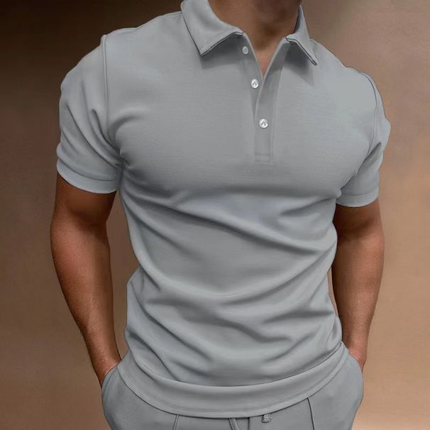 Men's Tops Polo Golf Men's King Print T Shirt High Quality Turndown Short Sleeve Zipper Pullover Original Golf Wear Men Clothing Trendy_viptrois.com