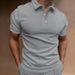 Men's Tops Polo Golf Men's King Print T Shirt High Quality Turndown Short Sleeve Zipper Pullover Original Golf Wear Men Clothing Trendy_viptrois.com