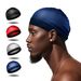 Men's Hats Glossy Cloth Patchwork Head Cover Silky Elastic Head Cover Shaped Head Cover Loose Tight Bottoming Cap_viptrois.com