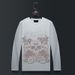Men's Clothing Long Sleeved T Shirt Men's Spring And Autumn Round Neck New Bottoming Shirt Thin Top Hot Diamond Skull_viptrois.com
