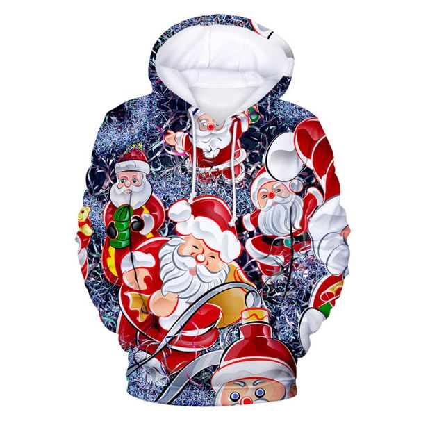Loom European And American Long Sleeve Trendy For Men Christmas Pullover Double Layer Sweatshirt Sports Casual Set With_viptrois.com