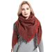 Autumn And Winter New Pure Polyester Square Triangle Scarf Women's Shawl_viptrois.com