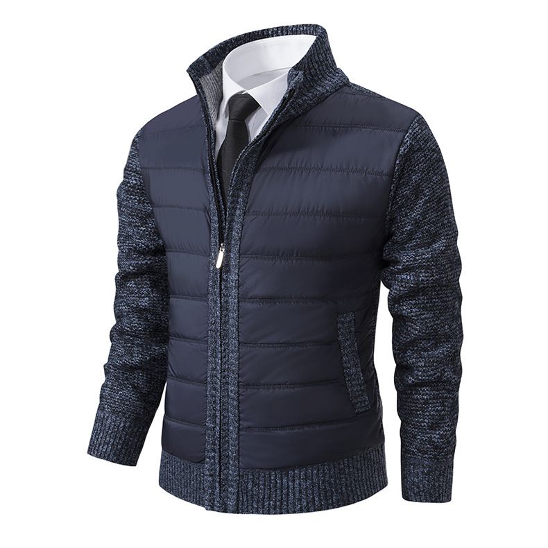 Men's Clothing Autumn And Winter New Men's Cardigan Sweater Foreign Trade Sweater Jacket Plus Velvet Thickened Men's Jacket_viptrois.com