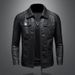 Men's Clothing Version Slim Trend Plus Velvet Thickened Motorcycle Jacket Men's Leather Jacket_viptrois.com