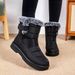 Warm women's snow boots Velcro waterproof women's boots casual women's shoes_viptrois.com