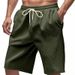Men's Clothing Summer Casual Men's Shorts Heavy Corduroy Solid Color Straight Fit For Formal & Casual_viptrois.com
