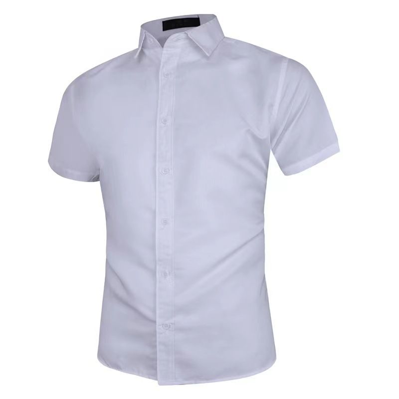 Men's Clothing Slim Stretch Shirt Men's Shirt Simple Business Thin Shirt Men_viptrois.com